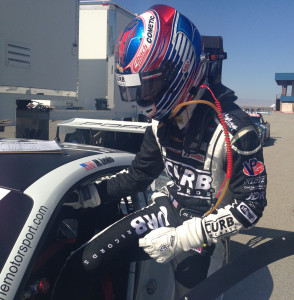 Michael Lewis recently tested the No. 98 Porsche 911 of Competition Motorsports/Curb-Agajanian to prepare for this weekend's race at Mazda Raceway Laguna Seca.