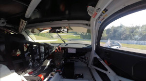 View from the No. 98 Porsche 911 down the very quick Turn 4 into the Turn 5A/5B hairpin complex at Canadian Tire Motorsport Park. "So incredibly fun," said Michael.