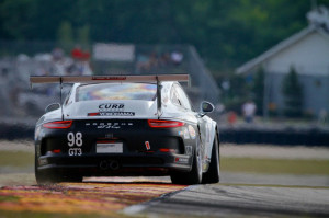 This is the view competitors saw in the IMSA Porsche GT3 Cup Challenge USA by Yokohama during the recent visit at Road America. Michael Lewis and the No. 98 Competition Motorsports/Curb-Agajanian Porsche 911 dominated the field by setting fast time in practice and qualifying.