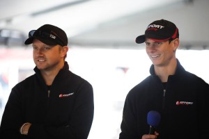 EFFORT Racing teammates Ryan Dalziel (left) and Michael Lewis (right) left Austin, Texas, last weekend smiling as both finished on the podium in their respective classes.