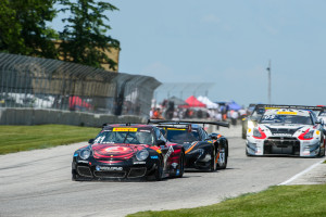 Michael Lewis started Round 12 of the Pirelli World Challenge in 9th position, but moved up through the pack to finish 5th.