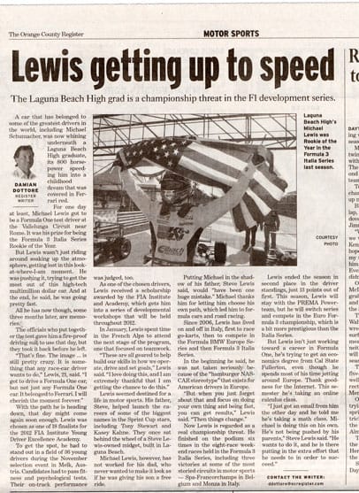 Michael Lewis in the Orange County Register