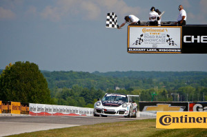 Michael Lewis earned his third win in the IMSA Porsche GT3 Cup Challenge USA by Yokohama on Sunday, August 10, 2014. Photos by Blake Blakely.