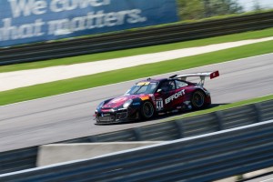 Michael Lewis and the No. 41 EFFORT Racing Curb-Agajanian Porsche 911 GT3 R will start Round 6 of the Pirelli World Challenge in 3rd position on Saturday morning, April 25. Round 7 is scheduled to take place Sunday morning. Photo credit: Josh Chin.