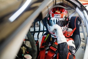 Preparing for qualifying at Canadian Tire Motorsport Park, Michael Lewis gathers his thoughts, and afterward earned a 9th-place starting position for Round 8 of the Pirelli World Challenge.