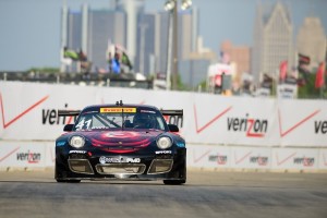 Downtown Detroit, Michigan, provided the backdrop for Michael Lewis' No. 41 EFFORT Racing/Curb-Agajanian Porsche 911 GT3 R during the Detroit Grand Prix on Saturday, May 30.