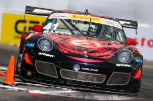 Michael Lewis and the No. 41 EFFORT Racing/Curb-Agajanian Porsche 911 GT3 R will visit Road America in Elkhart Lake, Wisconsin, June 25-28, 2015. Photo by Camden Thrasher.