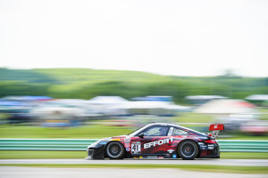Fans are always welcome at EFFORT Racing. Here, Michael Lewis gives a tour of the paddock area and the No. 41 EFFORT Racing/Curb-Agajanian Porsche 911 GT3 R.