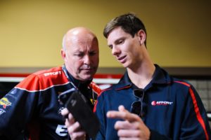 Michael Lewis credits his strong start to the 2016 Pirelli World Challenge season to the EFFORT Racing Team, including Technical Director Stefan Pfeiffer, seen here with Michael.