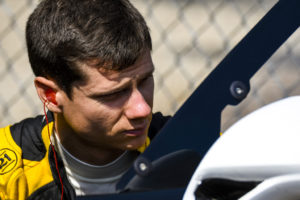 Michael considers his pre-race strategy on Sunday, July 31, prior to starting Round 15 of the Pirelli World Challenge in 6th position, which he also crossed the finish line in the same position.