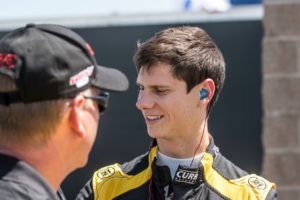 After starting on pole for Round 17 of the Pirelli World Challenge, Michael Lewis just missed a podium finish by crossing the finish line in 4th.