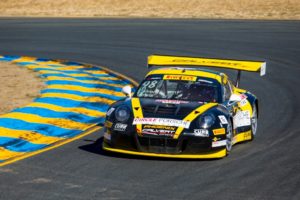 Michael Lewis returned to race competition at Sonoma Raceway, and claimed 5th- and 6th-place finishes. Photo from Porsche Cars North America.