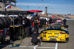 The Calvert Dynamics race team prepared a top-running Porsche for Michael Lewis in the Pirelli World Challenge at Sonoma Raceway, and the team anticipates their final round of 2016 next month at Mazda Raceway Laguna Seca. Photo by Halston Pitman, MotorSport Media.